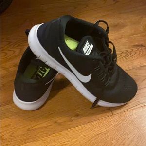 Nike black and white running shoes